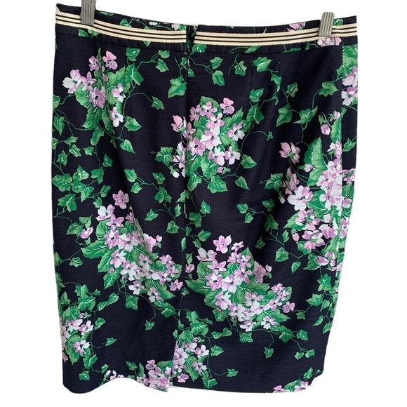 Talbots The Oprah Magazine Collection Floral Skirt Green Blue Pink Size 8 - Picture 1 of 3